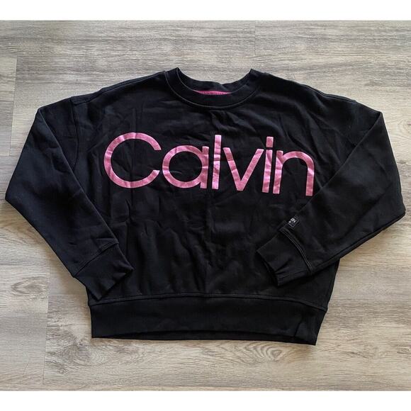Calvin Klein Performance Women’s Size Small Black/Pink Crew Neck Pullover - Picture 1 of 5